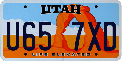 UT license plate U657XD