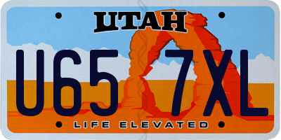 UT license plate U657XL