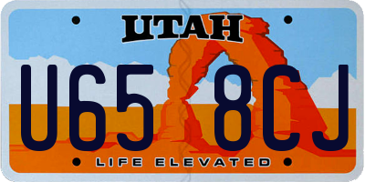 UT license plate U658CJ