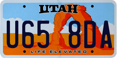 UT license plate U658DA