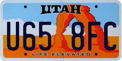 UT license plate U658FC