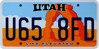 UT license plate U658FD