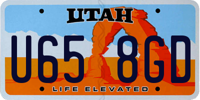 UT license plate U658GD