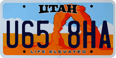 UT license plate U658HA