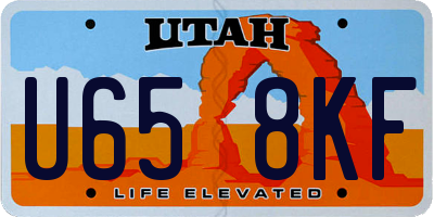 UT license plate U658KF