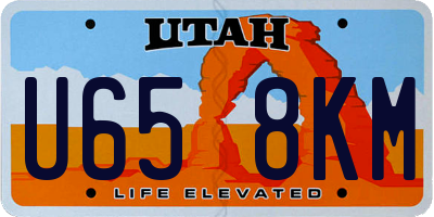 UT license plate U658KM