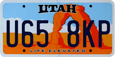 UT license plate U658KP