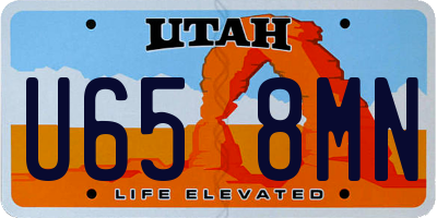 UT license plate U658MN