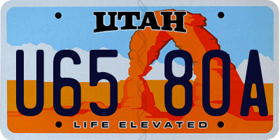 UT license plate U658OA