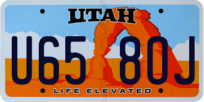 UT license plate U658OJ