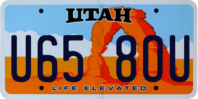 UT license plate U658OU