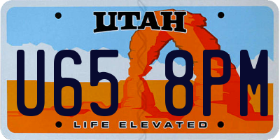 UT license plate U658PM