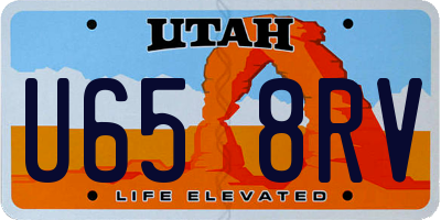 UT license plate U658RV