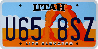 UT license plate U658SZ