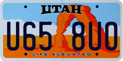 UT license plate U658UO