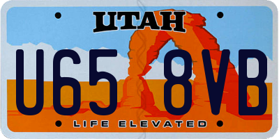 UT license plate U658VB