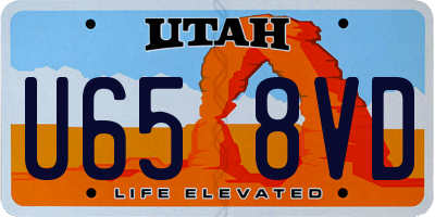 UT license plate U658VD