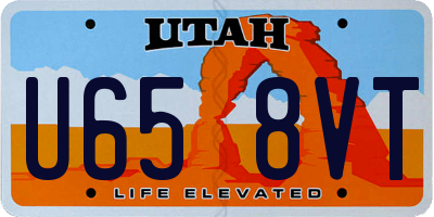 UT license plate U658VT