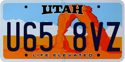UT license plate U658VZ