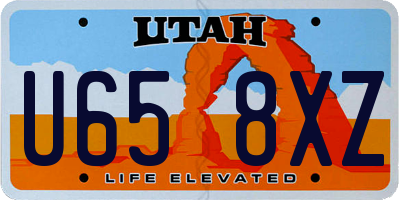 UT license plate U658XZ