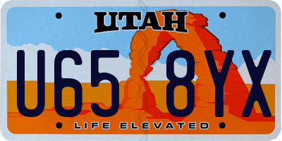 UT license plate U658YX