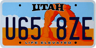 UT license plate U658ZE