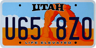 UT license plate U658ZO