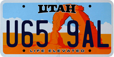 UT license plate U659AL