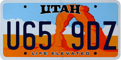 UT license plate U659DZ