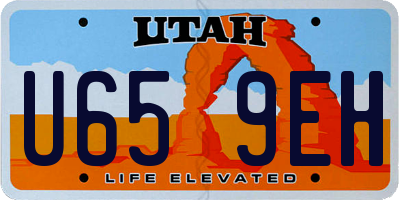 UT license plate U659EH
