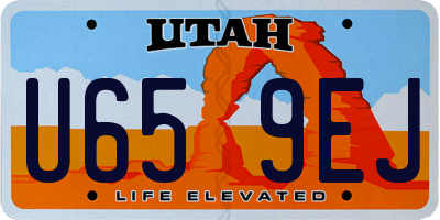 UT license plate U659EJ