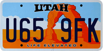 UT license plate U659FK