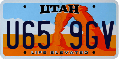 UT license plate U659GV