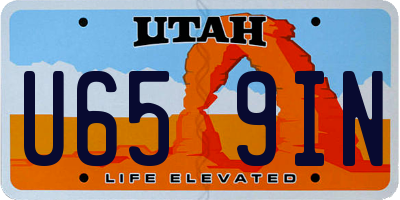 UT license plate U659IN