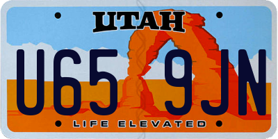 UT license plate U659JN