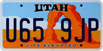 UT license plate U659JP