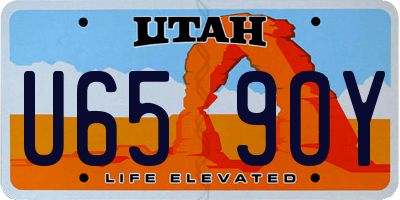 UT license plate U659OY
