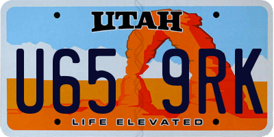 UT license plate U659RK