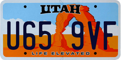 UT license plate U659VF