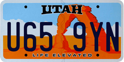 UT license plate U659YN