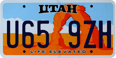 UT license plate U659ZH