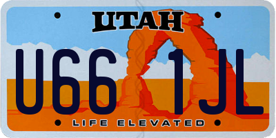 UT license plate U661JL