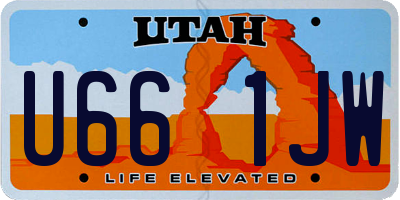 UT license plate U661JW
