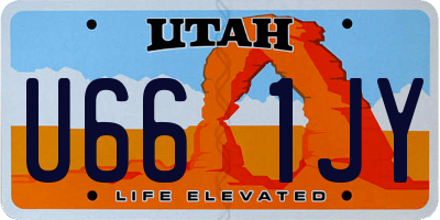UT license plate U661JY
