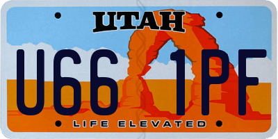 UT license plate U661PF