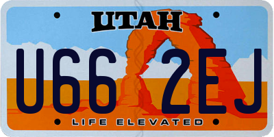 UT license plate U662EJ
