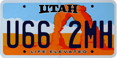 UT license plate U662MH
