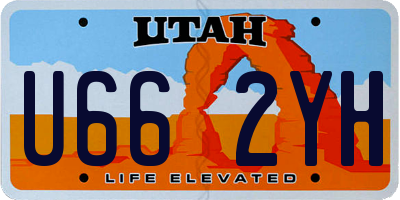 UT license plate U662YH