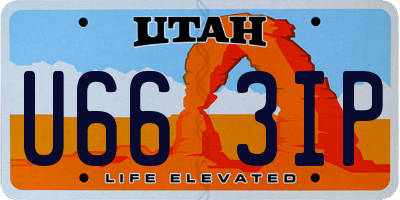 UT license plate U663IP