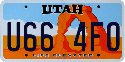 UT license plate U664FO